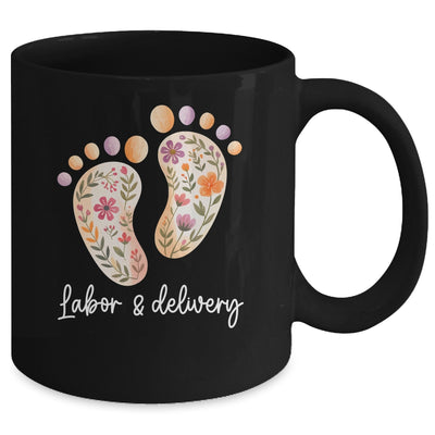 Retro Floral Nursing Labor And Delivery Nurse L&D Nurse Mug | teecentury