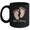 Retro Floral Nursing Labor And Delivery Nurse L&D Nurse Mug | teecentury