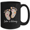 Retro Floral Nursing Labor And Delivery Nurse L&D Nurse Mug | teecentury