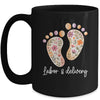 Retro Floral Nursing Labor And Delivery Nurse L&D Nurse Mug | teecentury