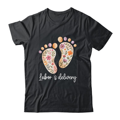 Retro Floral Nursing Labor And Delivery Nurse L&D Nurse Shirt & Tank Top | teecentury