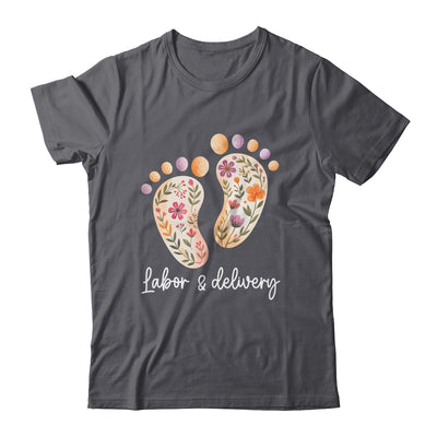 Retro Floral Nursing Labor And Delivery Nurse L&D Nurse Shirt & Tank Top | teecentury
