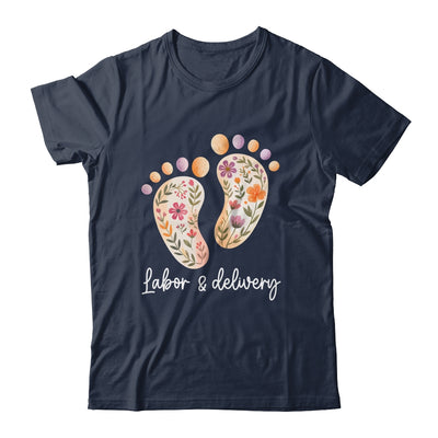 Retro Floral Nursing Labor And Delivery Nurse L&D Nurse Shirt & Tank Top | teecentury