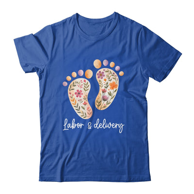 Retro Floral Nursing Labor And Delivery Nurse L&D Nurse Shirt & Tank Top | teecentury