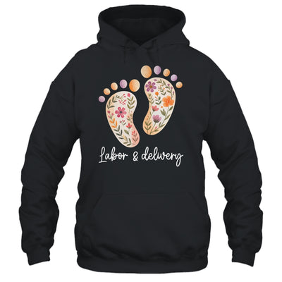 Retro Floral Nursing Labor And Delivery Nurse L&D Nurse Shirt & Tank Top | teecentury