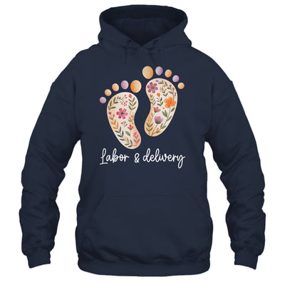 Retro Floral Nursing Labor And Delivery Nurse L&D Nurse Shirt & Tank Top | teecentury