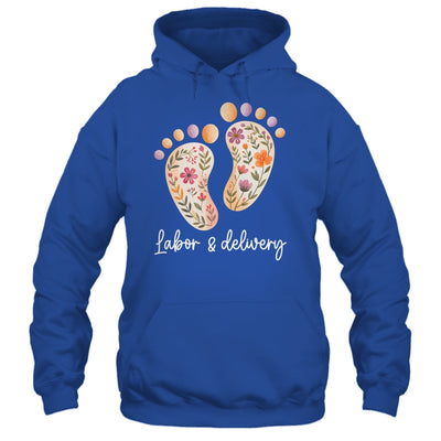 Retro Floral Nursing Labor And Delivery Nurse L&D Nurse Shirt & Tank Top | teecentury