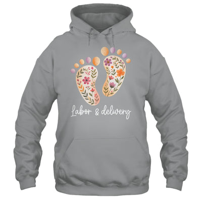 Retro Floral Nursing Labor And Delivery Nurse L&D Nurse Shirt & Tank Top | teecentury