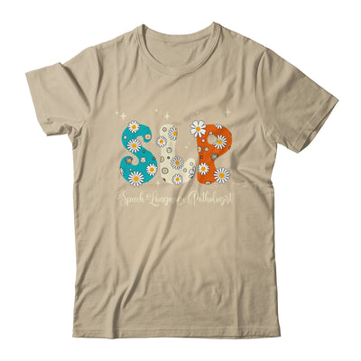 Retro Floral SLP Speech Language Pathologist Speech Therapy Shirt & Tank Top | teecentury