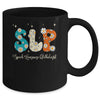 Retro Floral SLP Speech Language Pathologist Speech Therapy Mug | teecentury