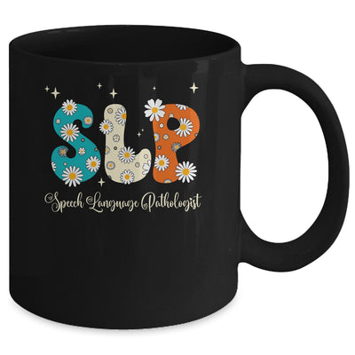 Retro Floral SLP Speech Language Pathologist Speech Therapy Mug | teecentury