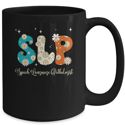Retro Floral SLP Speech Language Pathologist Speech Therapy Mug | teecentury