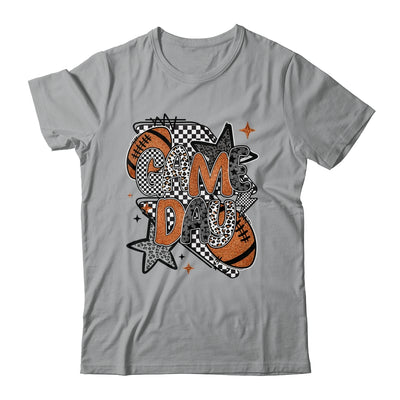 Retro Football Game Day Checkered Leopard Football Mama Mom Shirt & Tank Top | teecentury