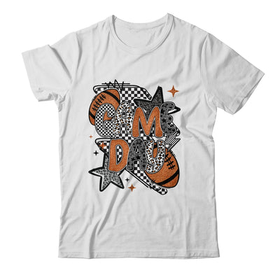 Retro Football Game Day Checkered Leopard Football Mama Mom Shirt & Tank Top | teecentury