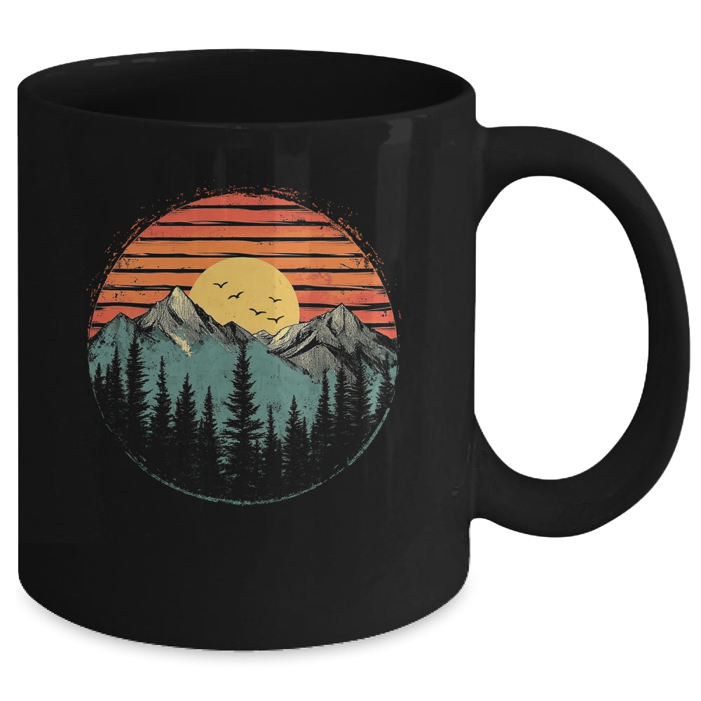 Retro Forest Trees Outdoors Nature Women Men Vintage Retro Mug | teecentury