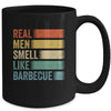 Retro Funny BBQ Grilling Real Men Smell Like Barbeque Grill Mug | teecentury