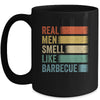 Retro Funny BBQ Grilling Real Men Smell Like Barbeque Grill Mug | teecentury
