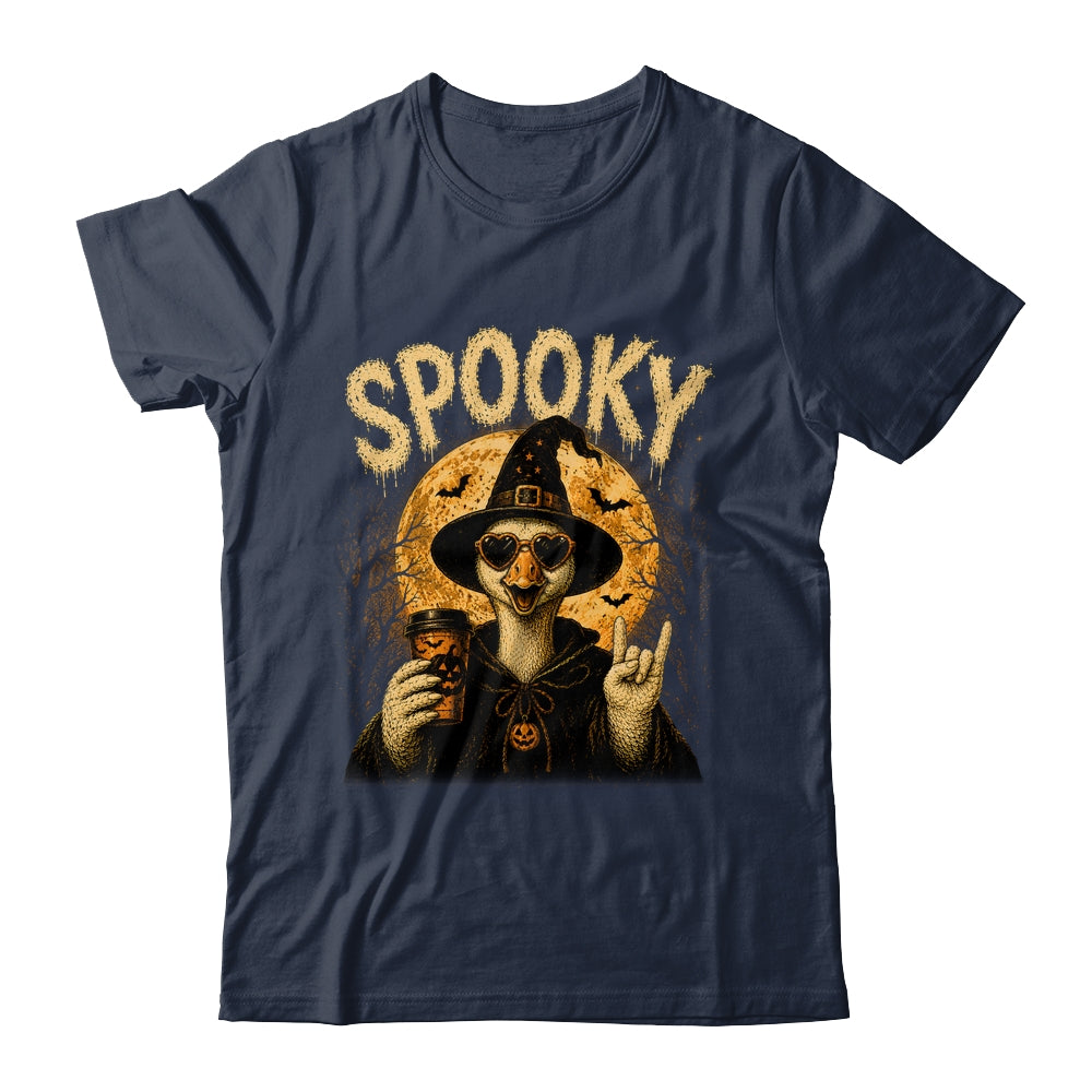 Retro Funny Goose Halloween Vintage Witch Spooky Season Shirt & Sweatshirt | teecentury