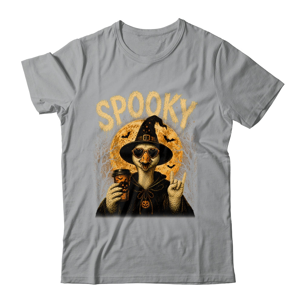 Retro Funny Goose Halloween Vintage Witch Spooky Season Shirt & Sweatshirt | teecentury