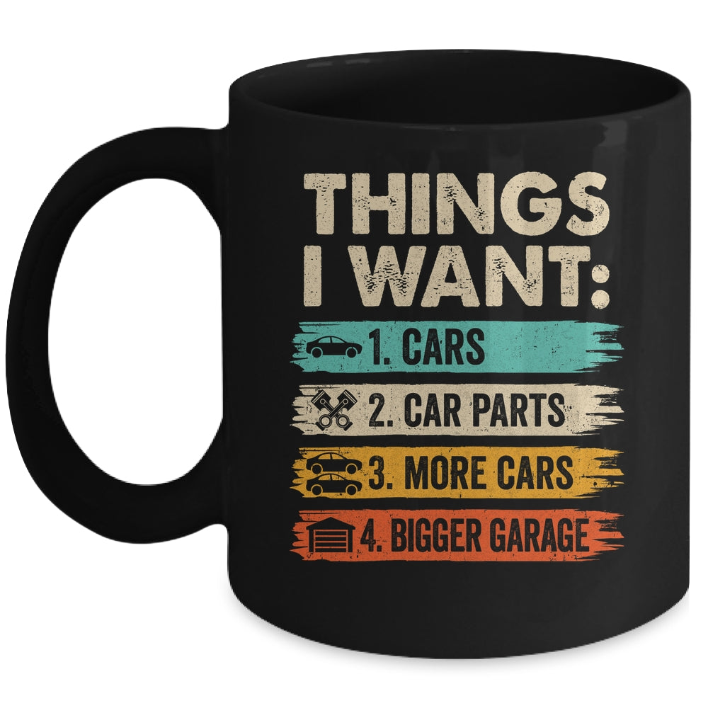 Retro Funny Mechanic Repair Things I Want Cars Guy Men Mug | teecentury