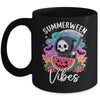 Retro Ghost Summerween Vibe Watermelon Ghost Summer Skeleton Mug | teecentury