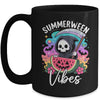Retro Ghost Summerween Vibe Watermelon Ghost Summer Skeleton Mug | teecentury