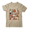 Retro Ghosts Reading Book Halloween Bookshelf Spooky Library Shirt & Hoodie | teecentury