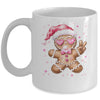 Retro Gingerbread Pink Christmas Blowing Bubble Sunglasses Mug | teecentury