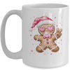Retro Gingerbread Pink Christmas Blowing Bubble Sunglasses Mug | teecentury