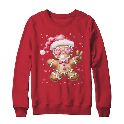 Retro Gingerbread Pink Christmas Blowing Bubble Sunglasses Shirt & Sweatshirt | teecentury