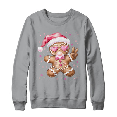 Retro Gingerbread Pink Christmas Blowing Bubble Sunglasses Shirt & Sweatshirt | teecentury