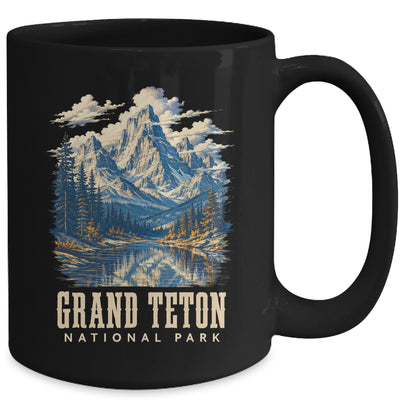 Retro Grand Teton Jenny Lake National Park Vintage Men Women Mug | teecentury
