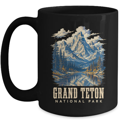 Retro Grand Teton Jenny Lake National Park Vintage Men Women Mug | teecentury