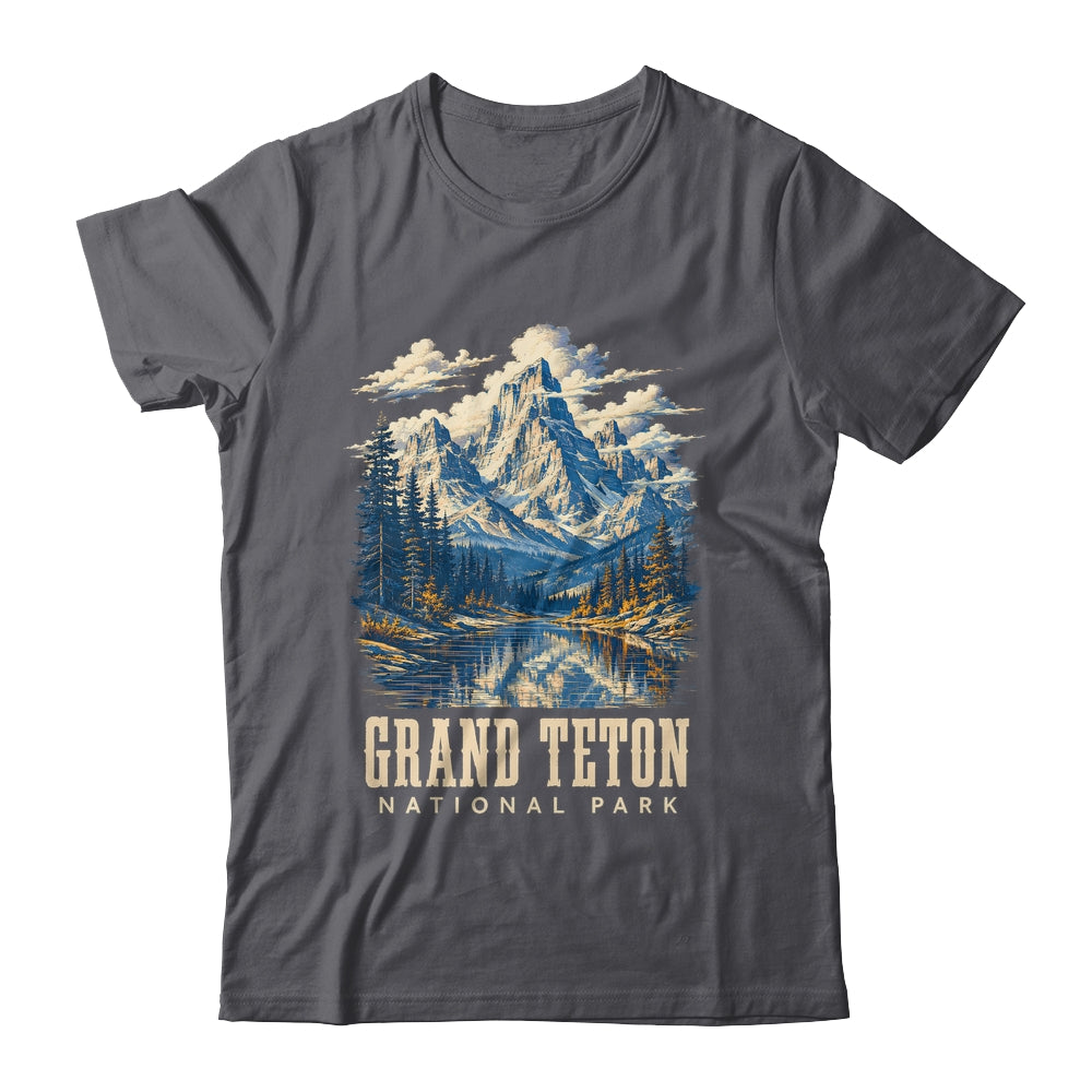 Retro Grand Teton Jenny Lake National Park Vintage Men Women Shirt & Tank Top | teecentury