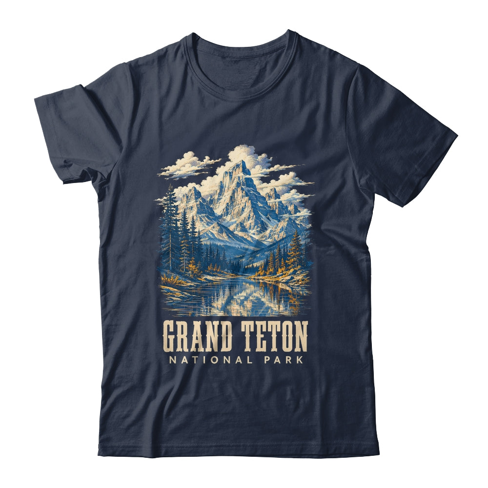 Retro Grand Teton Jenny Lake National Park Vintage Men Women Shirt & Tank Top | teecentury