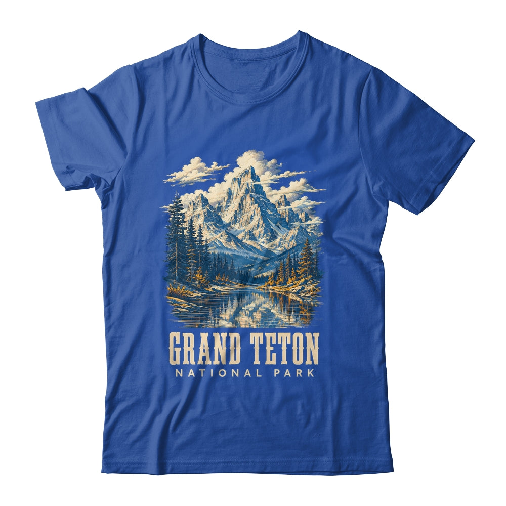 Retro Grand Teton Jenny Lake National Park Vintage Men Women Shirt & Tank Top | teecentury