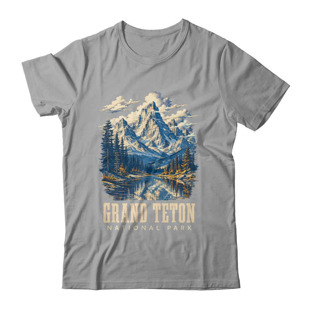Retro Grand Teton Jenny Lake National Park Vintage Men Women Shirt & Tank Top | teecentury