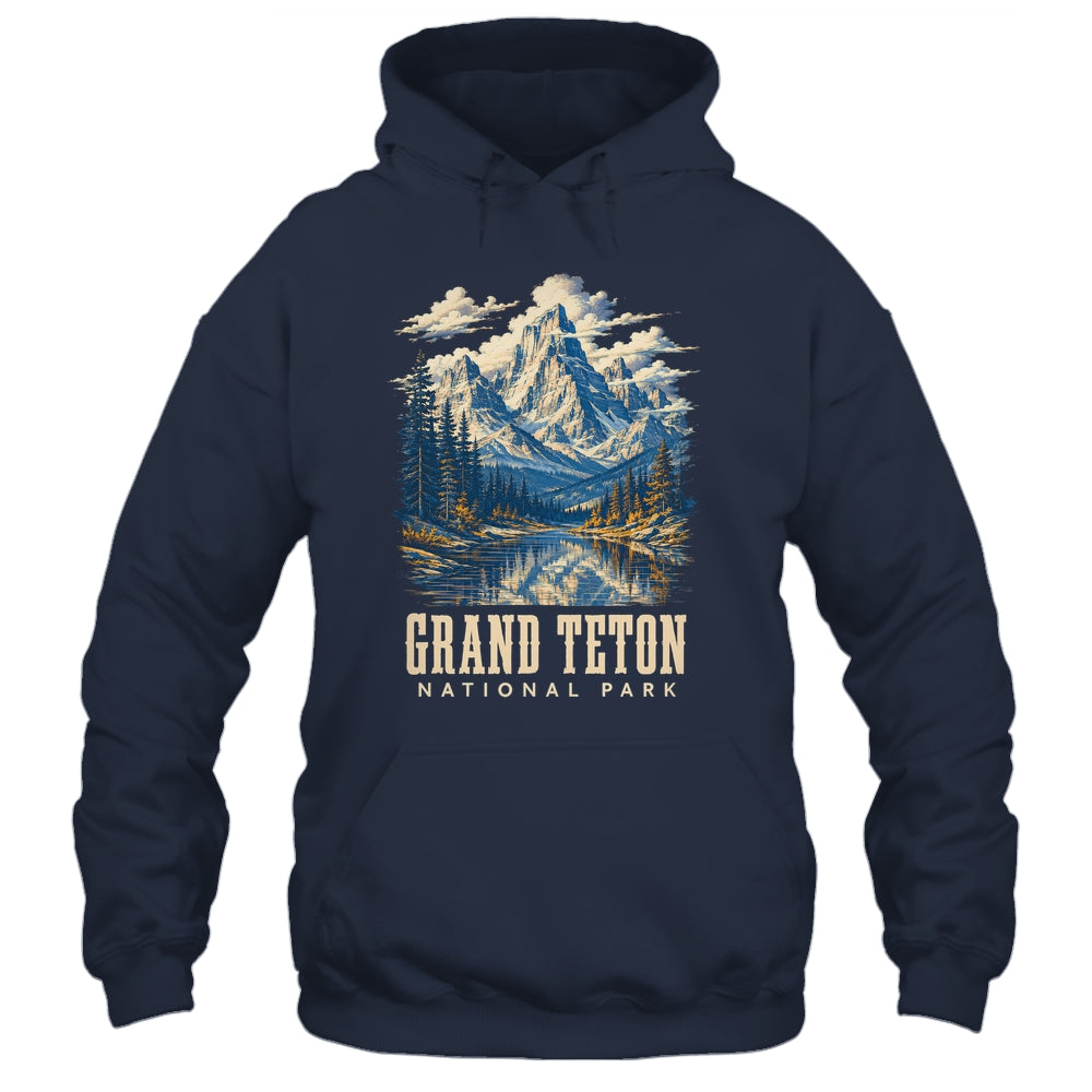 Retro Grand Teton Jenny Lake National Park Vintage Men Women Shirt & Tank Top | teecentury