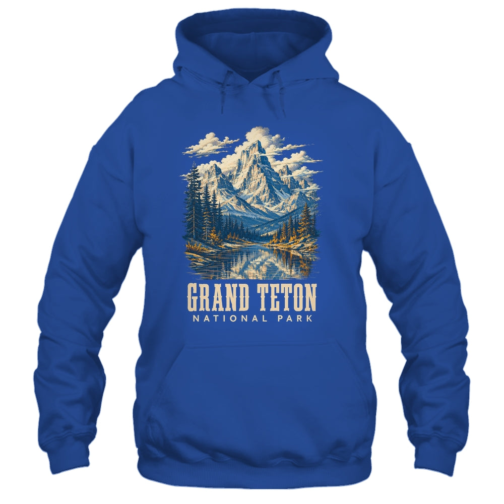 Retro Grand Teton Jenny Lake National Park Vintage Men Women Shirt & Tank Top | teecentury