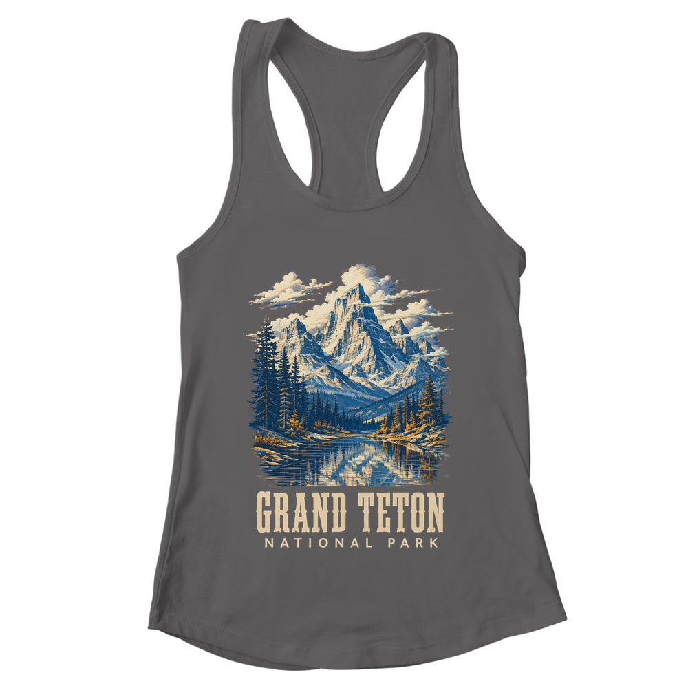 Retro Grand Teton Jenny Lake National Park Vintage Men Women Shirt & Tank Top | teecentury