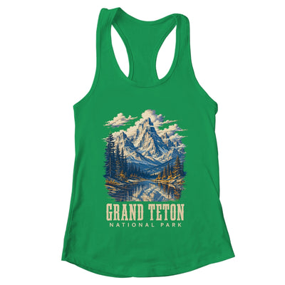 Retro Grand Teton Jenny Lake National Park Vintage Men Women Shirt & Tank Top | teecentury