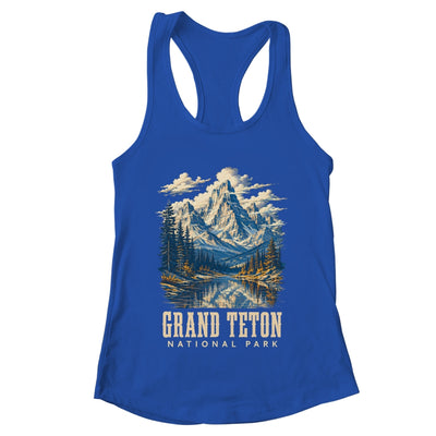 Retro Grand Teton Jenny Lake National Park Vintage Men Women Shirt & Tank Top | teecentury