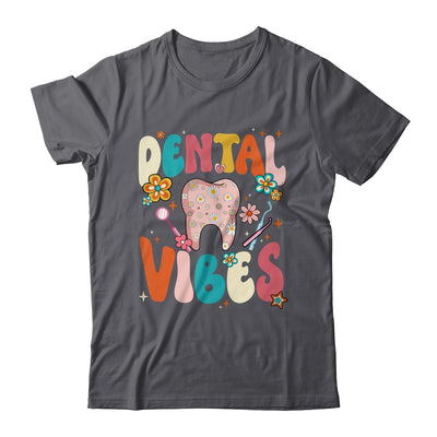 Retro Groovy Dental Vibes Funny Dentist Hygienist Women Shirt & Hoodie | teecentury