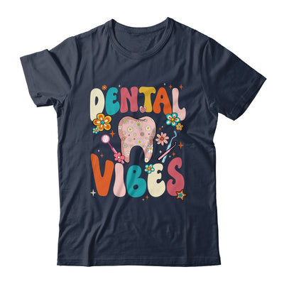 Retro Groovy Dental Vibes Funny Dentist Hygienist Women Shirt & Hoodie | teecentury