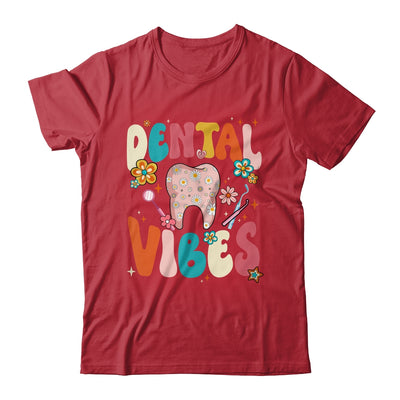 Retro Groovy Dental Vibes Funny Dentist Hygienist Women Shirt & Hoodie | teecentury