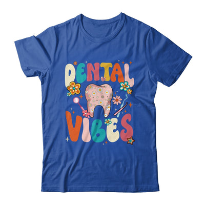 Retro Groovy Dental Vibes Funny Dentist Hygienist Women Shirt & Hoodie | teecentury