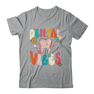 Retro Groovy Dental Vibes Funny Dentist Hygienist Women Shirt & Hoodie | teecentury