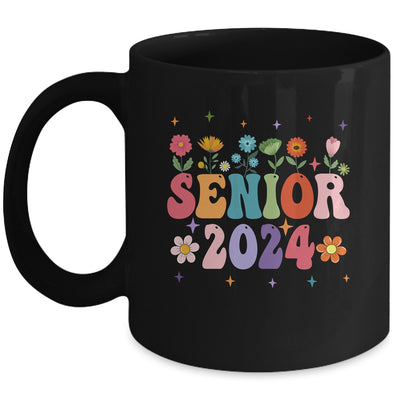 Retro Groovy Flower Senior 24 Class Of 2024 Graduation Mug | teecentury