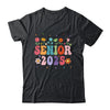 Retro Groovy Flower Senior 25 Class Of 2025 Graduation Shirt & Tank Top | teecentury