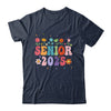 Retro Groovy Flower Senior 25 Class Of 2025 Graduation Shirt & Tank Top | teecentury